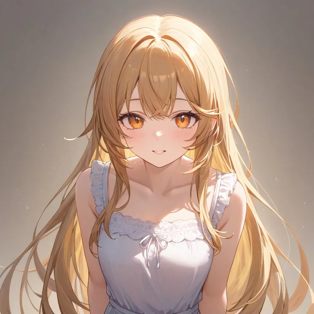 a girl in white dress