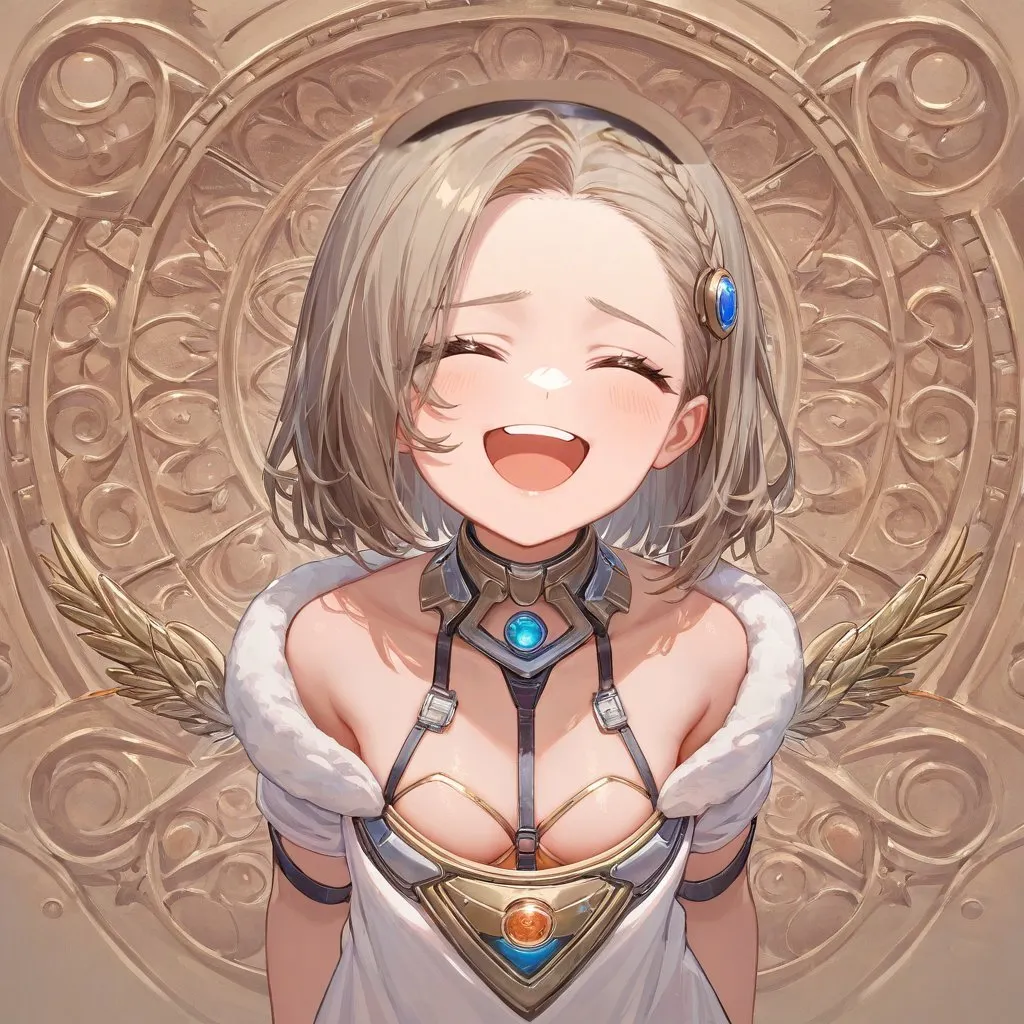 Laughing girl with head band
