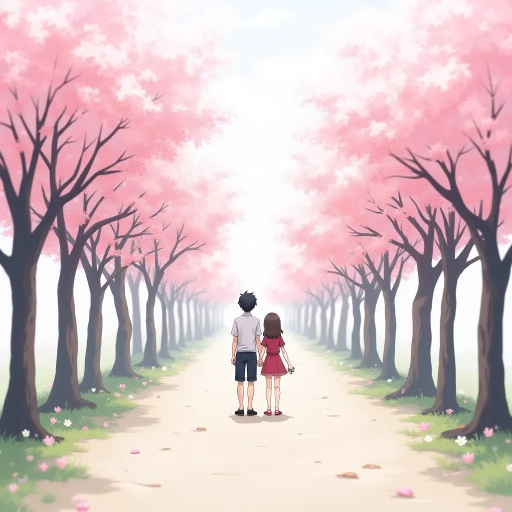 桜並木と僕と私