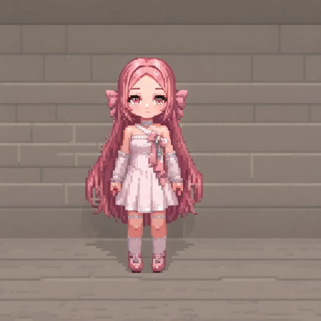 Pixel Art, pink