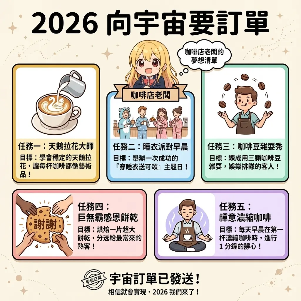 咖啡店老闆的2026夢想清單