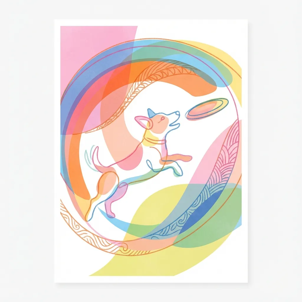 多巴胺小狗追逐飛盤