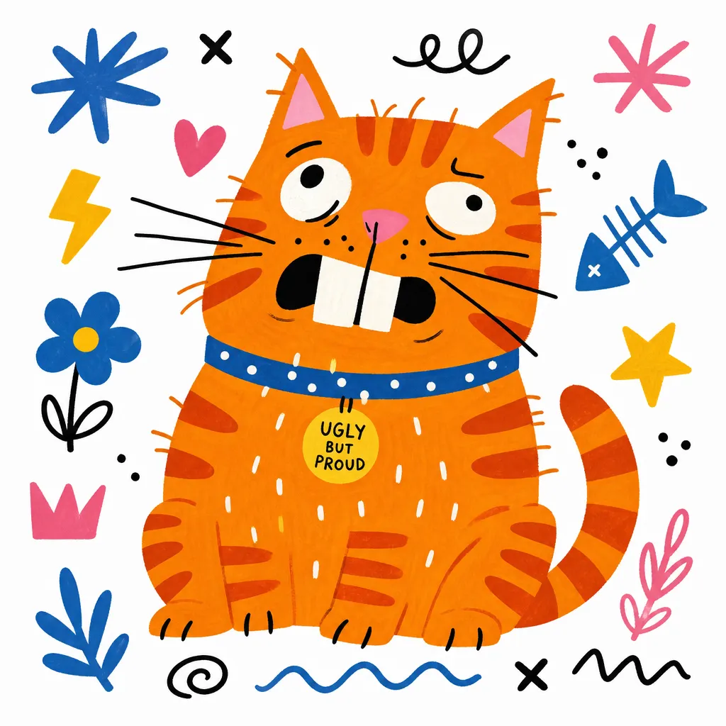 The Proud Ginger Tabby with Toothy Charm