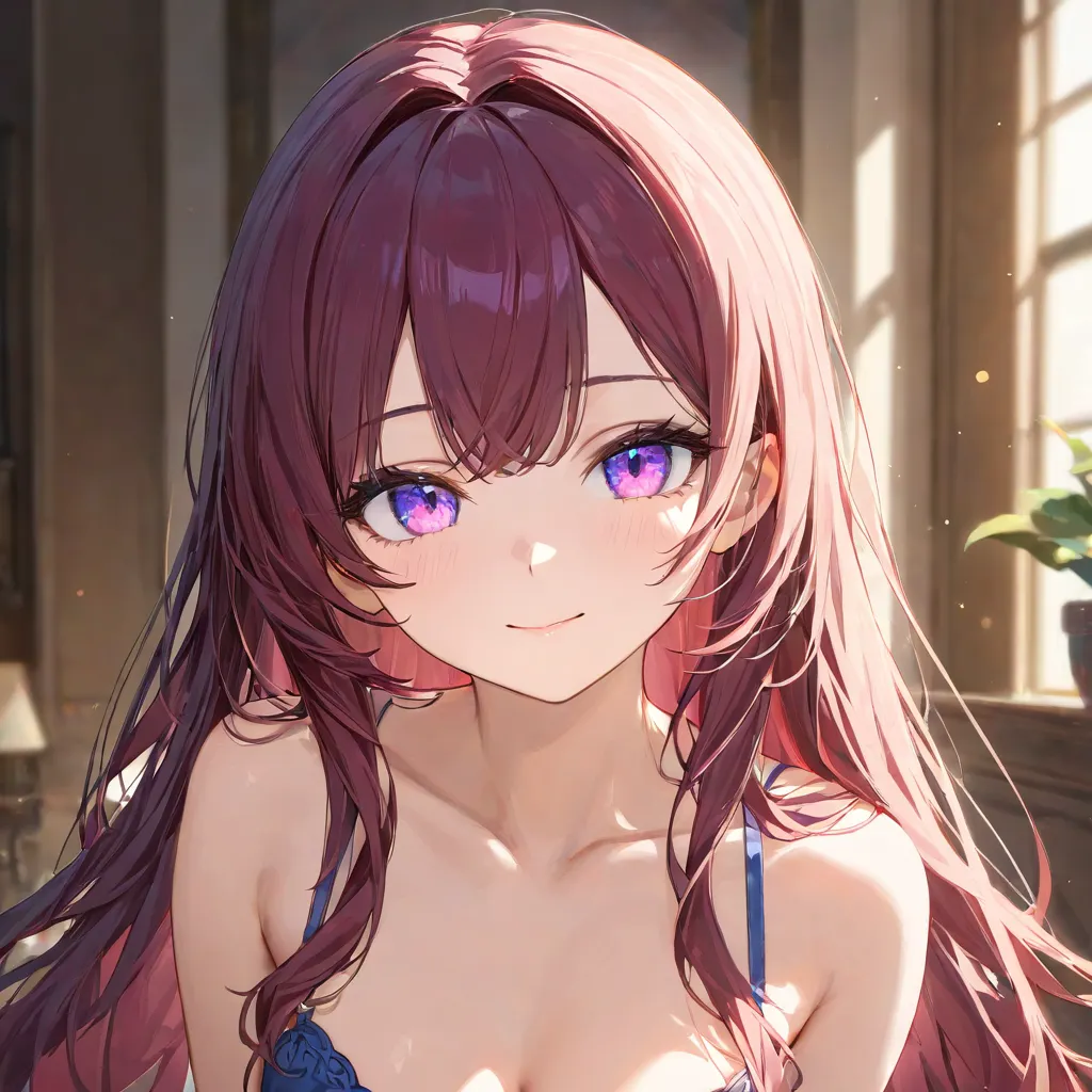 紫瞳少女的溫柔凝視