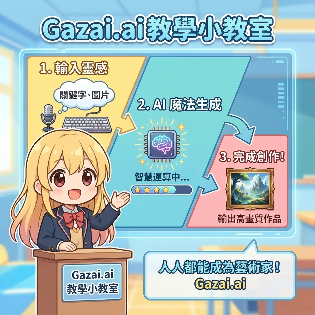 Gazai.ai教學小教室：AI魔法創作流程