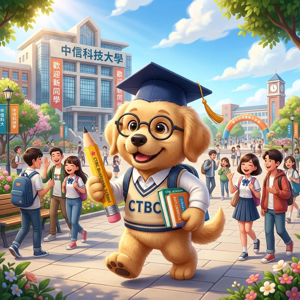 中信科大-01547-中信科大開學趣:可愛3D狗狗吉祥物的熱情歡迎