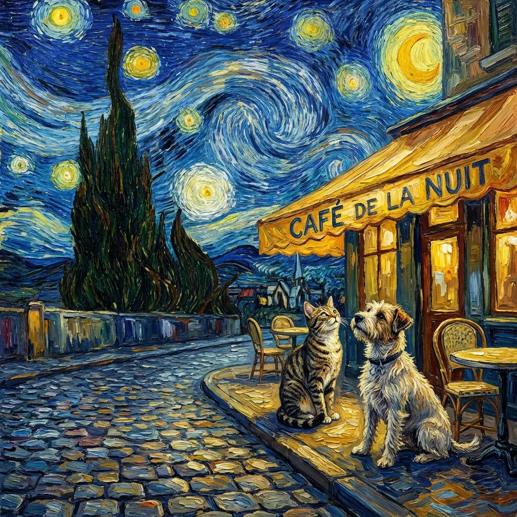 中信科大_00158_星夜下的咖啡館與毛孩