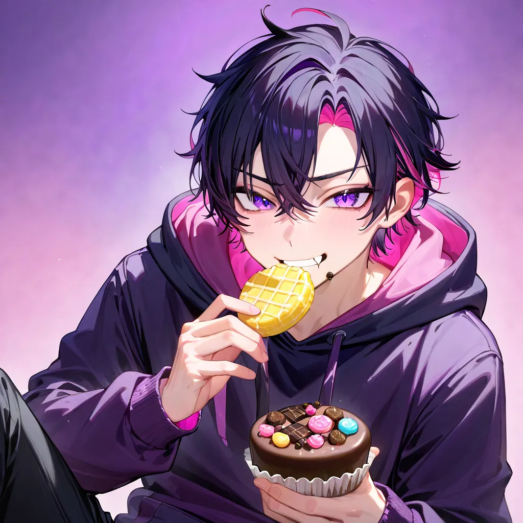 甘い誘惑：小悪魔な少年のデザートタイム