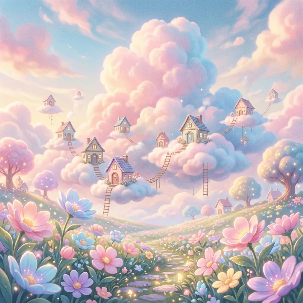 雲端上的粉彩幻境:夢核童話村落/B