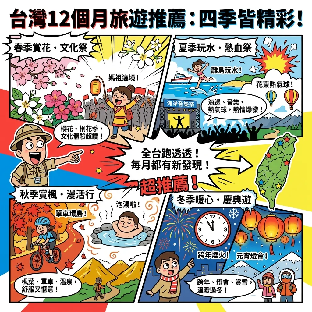 台灣12個月旅遊指南:四季皆精彩的寶島之旅