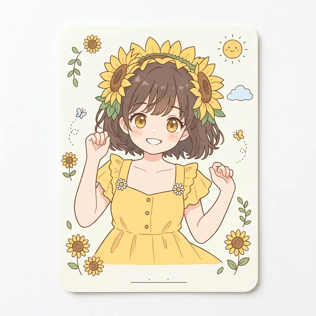 夏日燦爛的向日葵少女:純真笑顏與金色暖陽