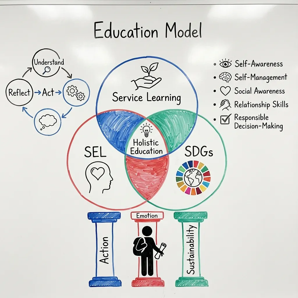 教育模式：服務學習、SEL與SDGs三位一體