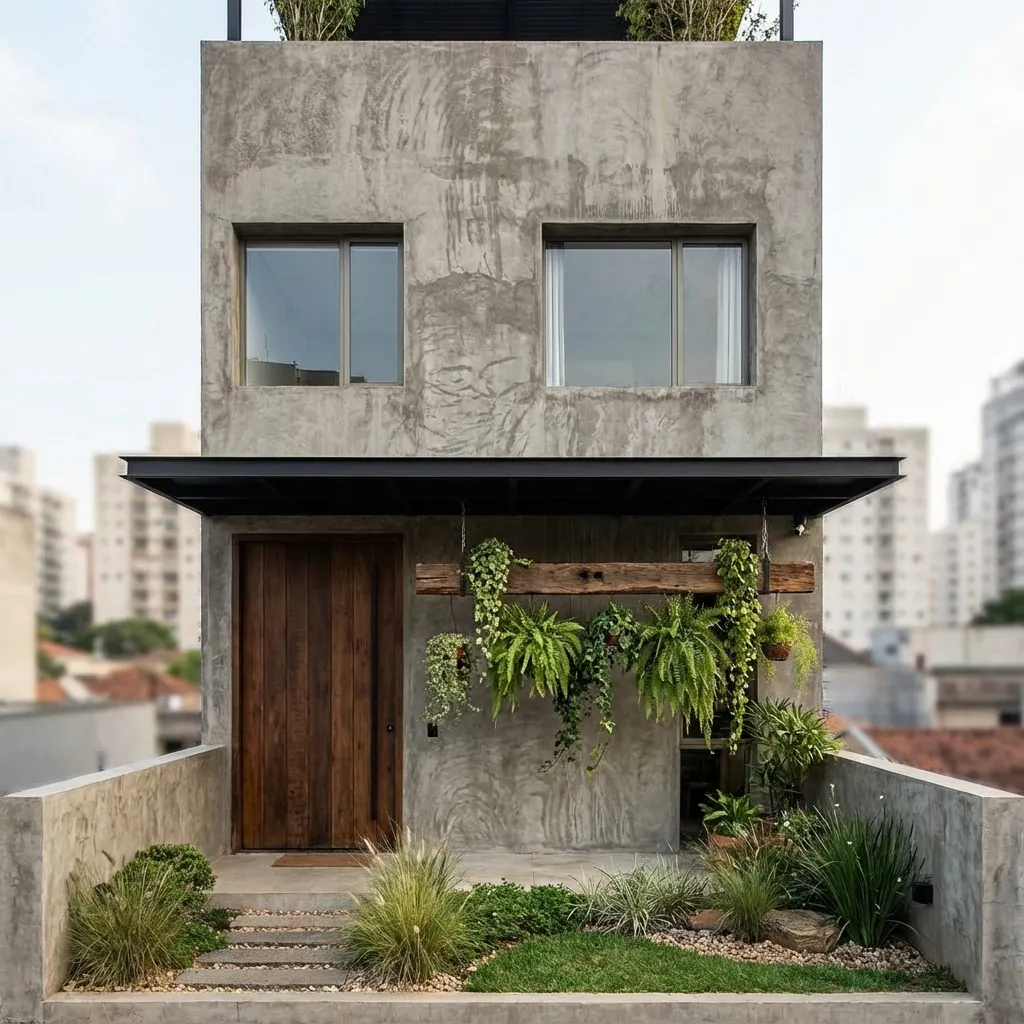 城市中的現代極簡混凝土住宅