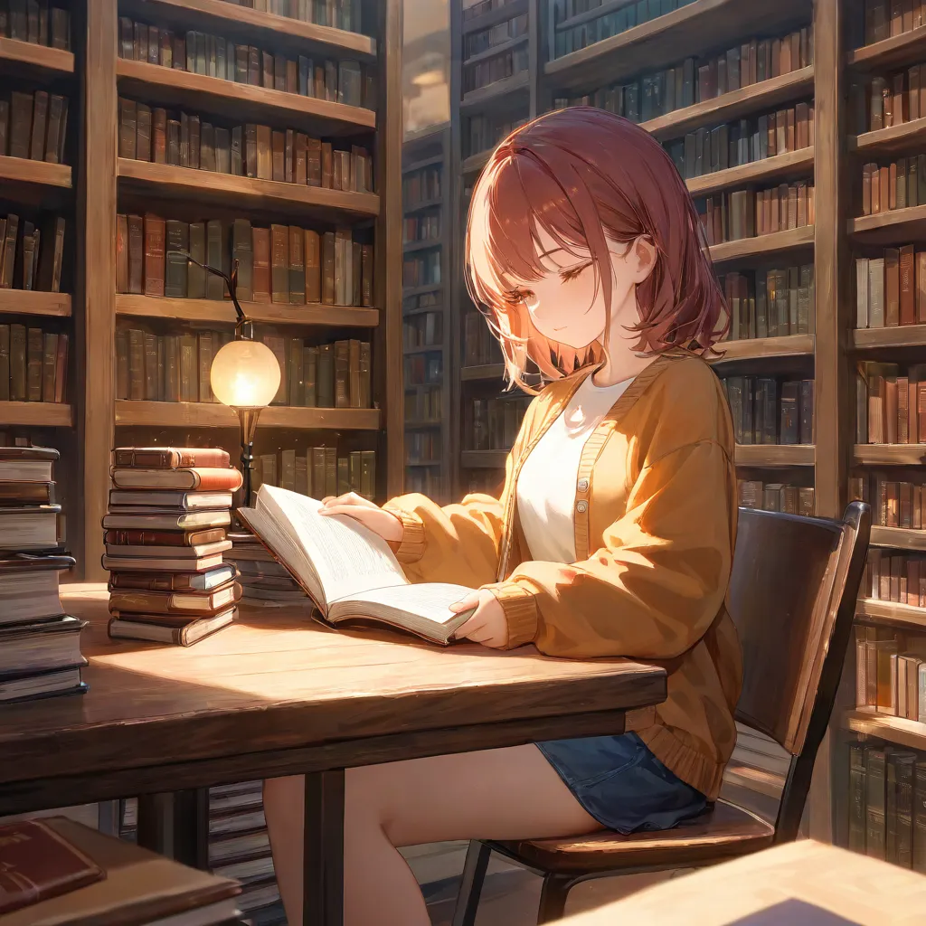 圖書館的寧靜時光