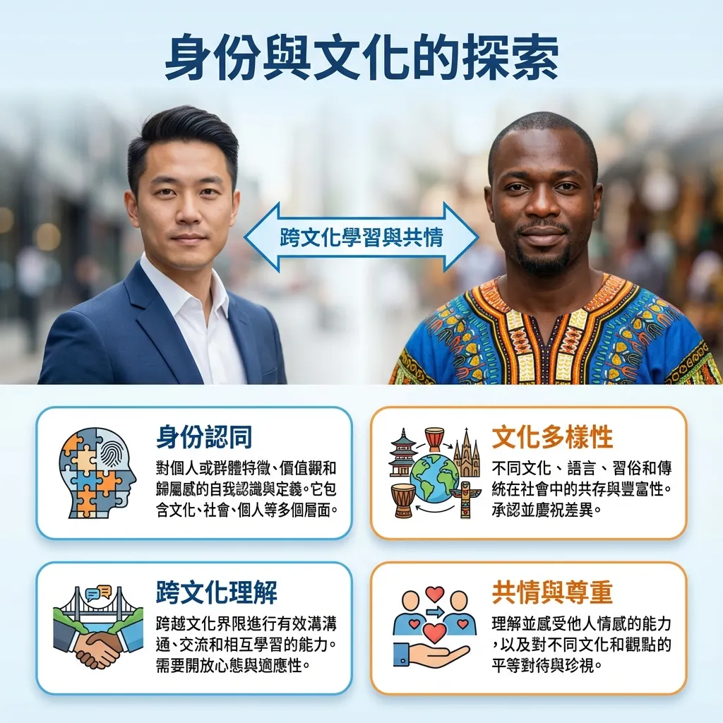 身份與文化的探索:跨文化學習與共情資訊圖表