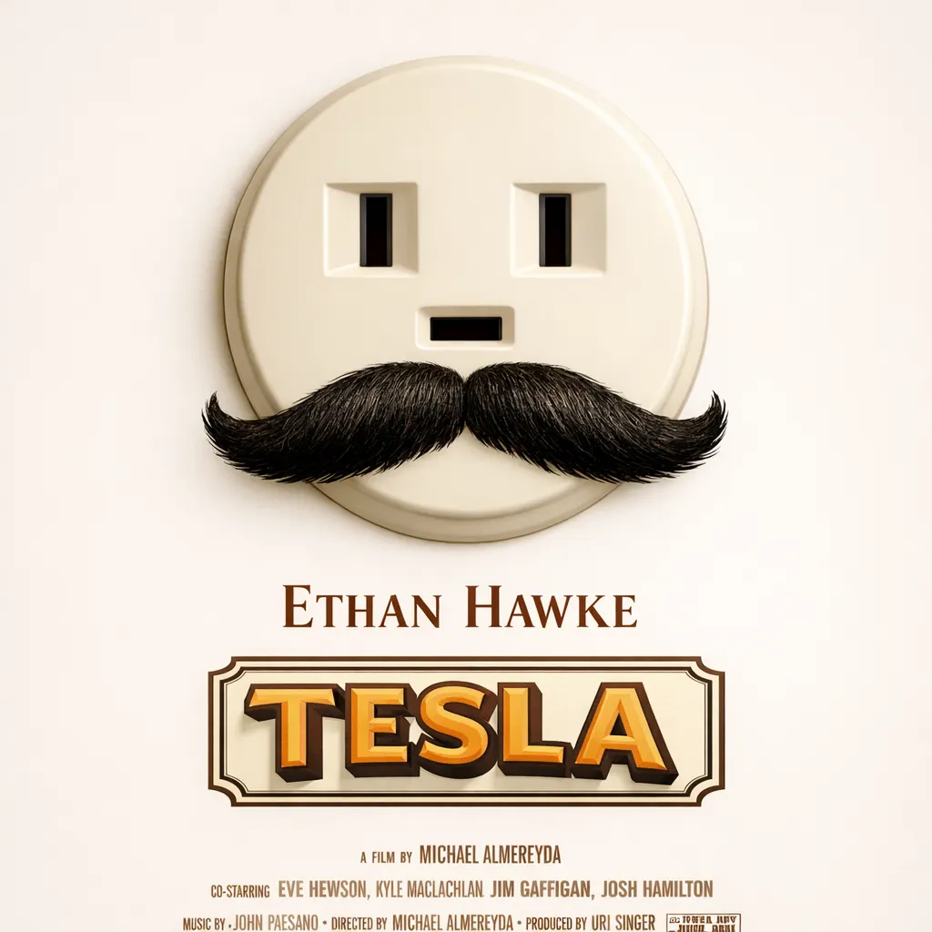 特斯拉：電力紳士的海報設計