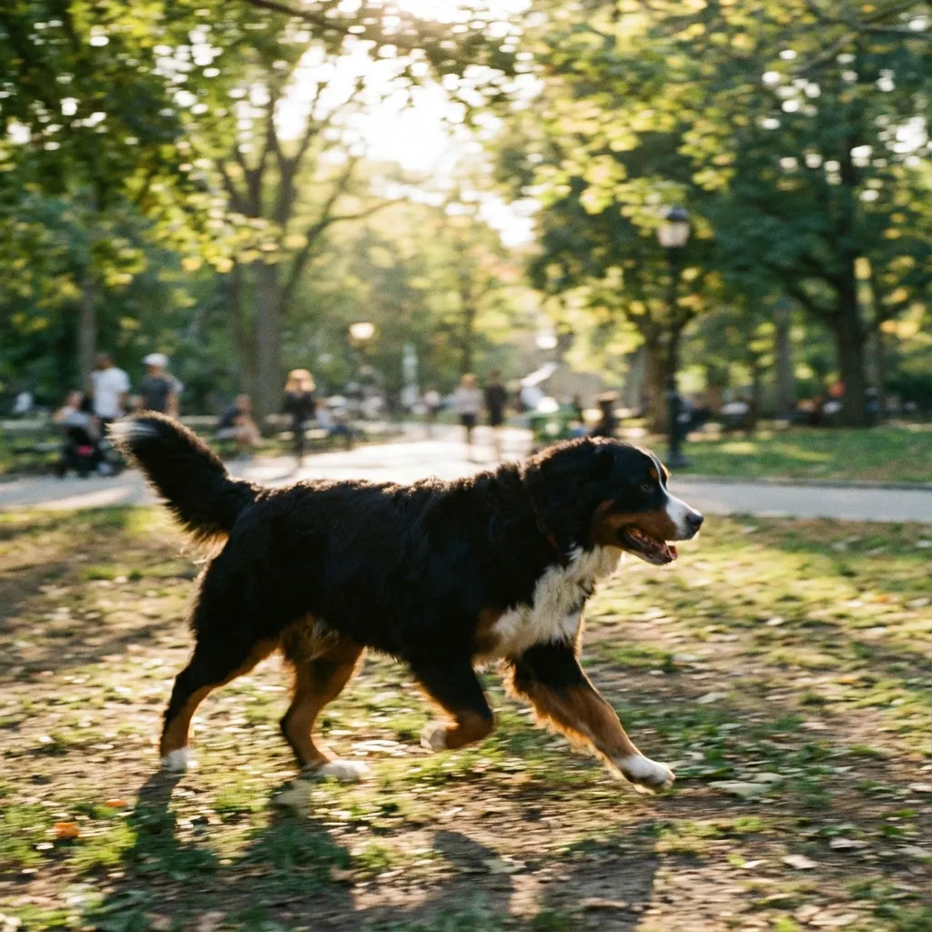 公園漫步的伯恩山犬41162023何炤均均