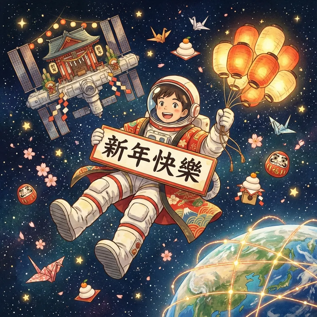 太空新年快樂：日系宇宙慶典