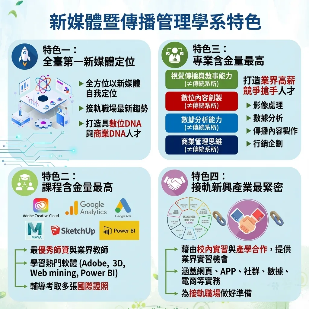 銘傳大學新媒體暨傳播管理學系特色介紹