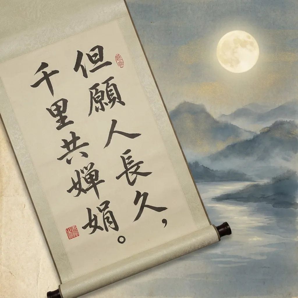嶺東科大B28B001_「但願人長久,千里共嬋娟。」