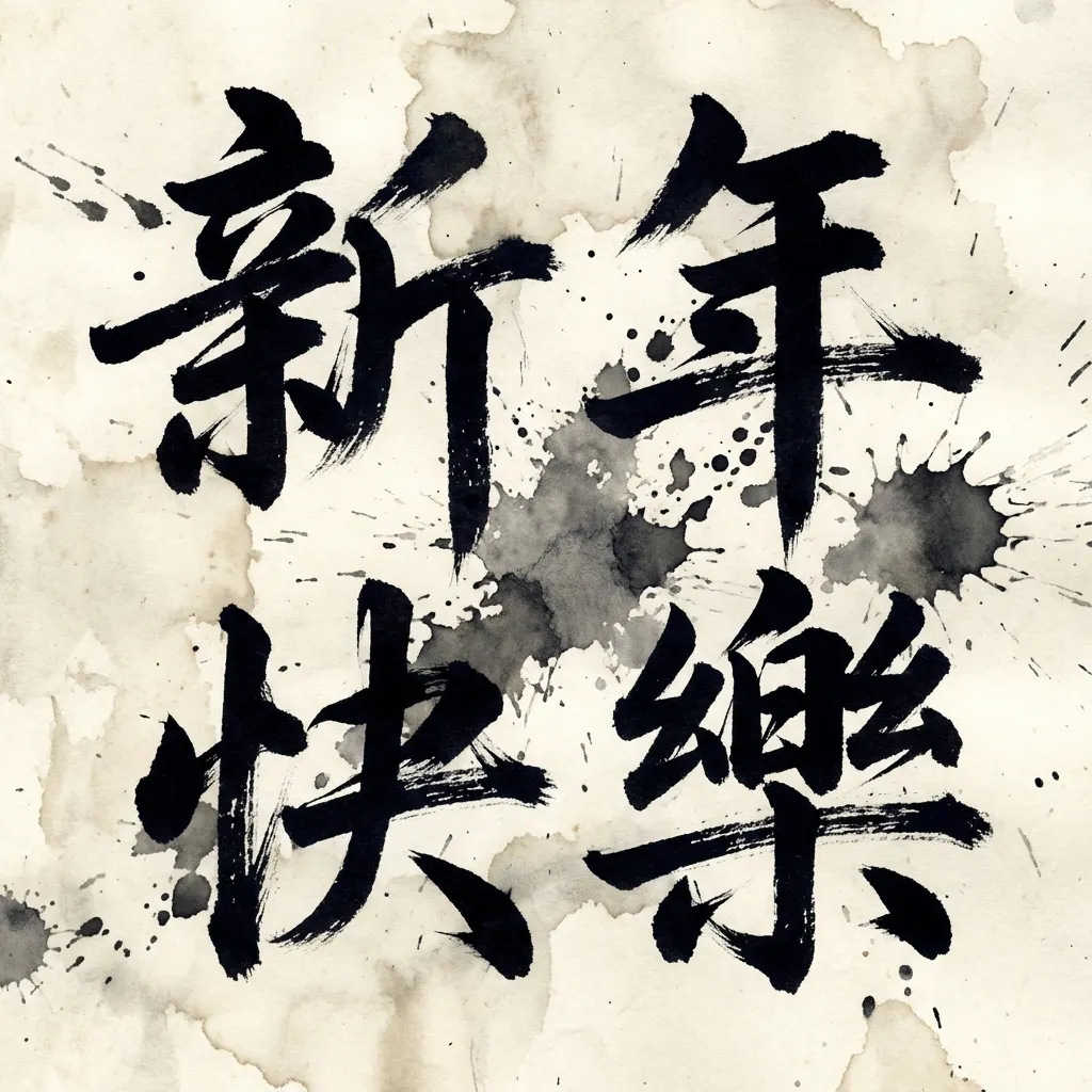 墨韻新年:鋼筆書藝的蒼勁祝賀