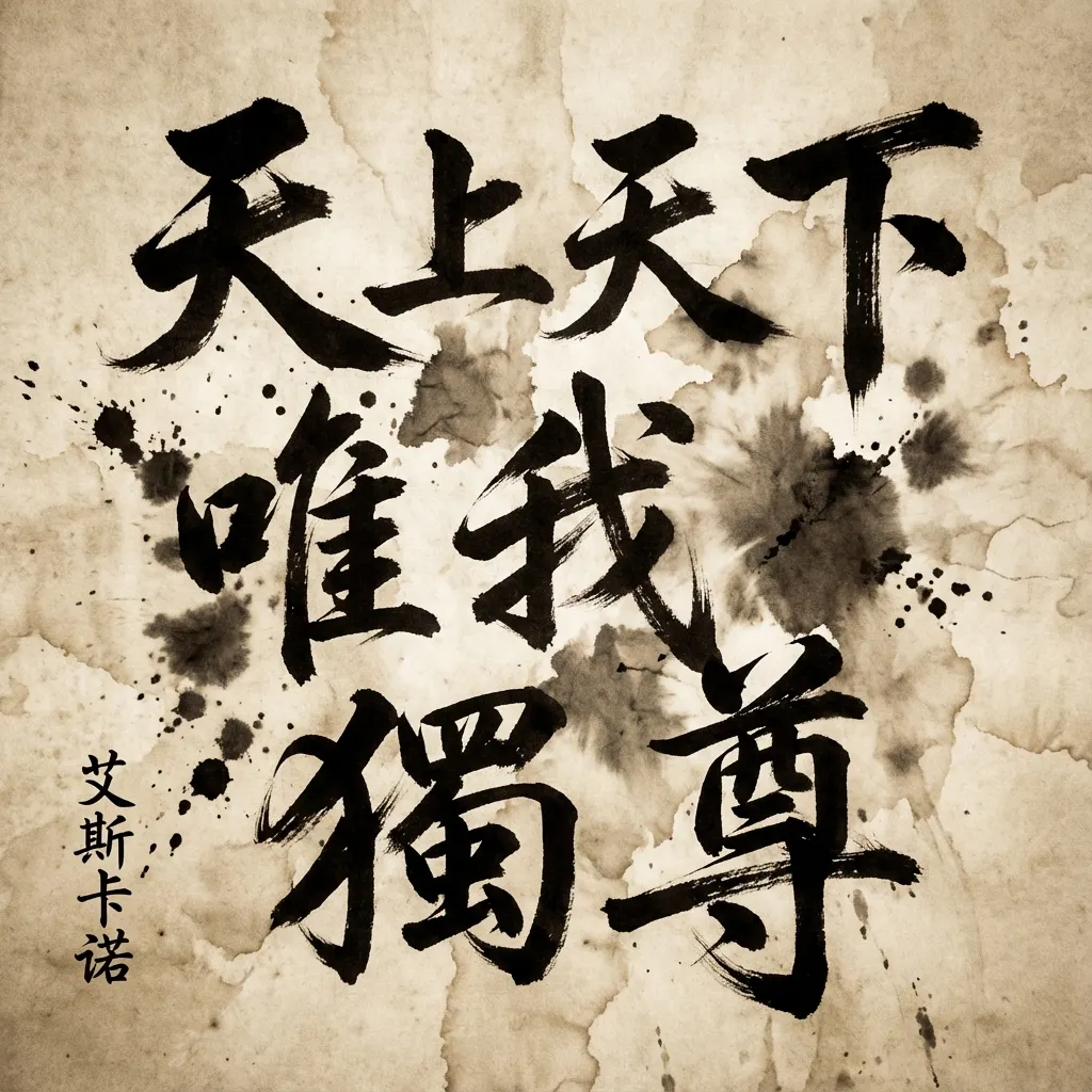 天上天下唯我獨尊:狂放行草墨韻