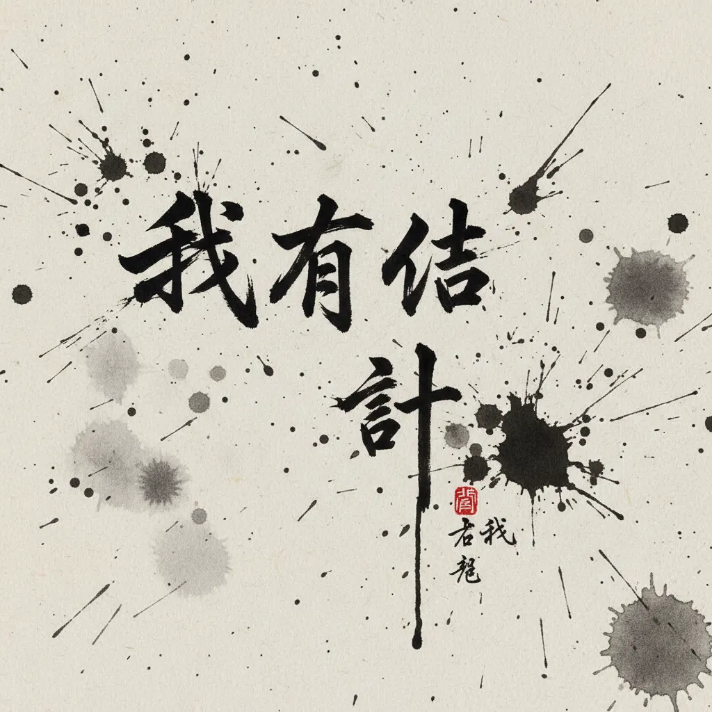 枯筆飛白：我有一計 嶺東科技大學B28B015