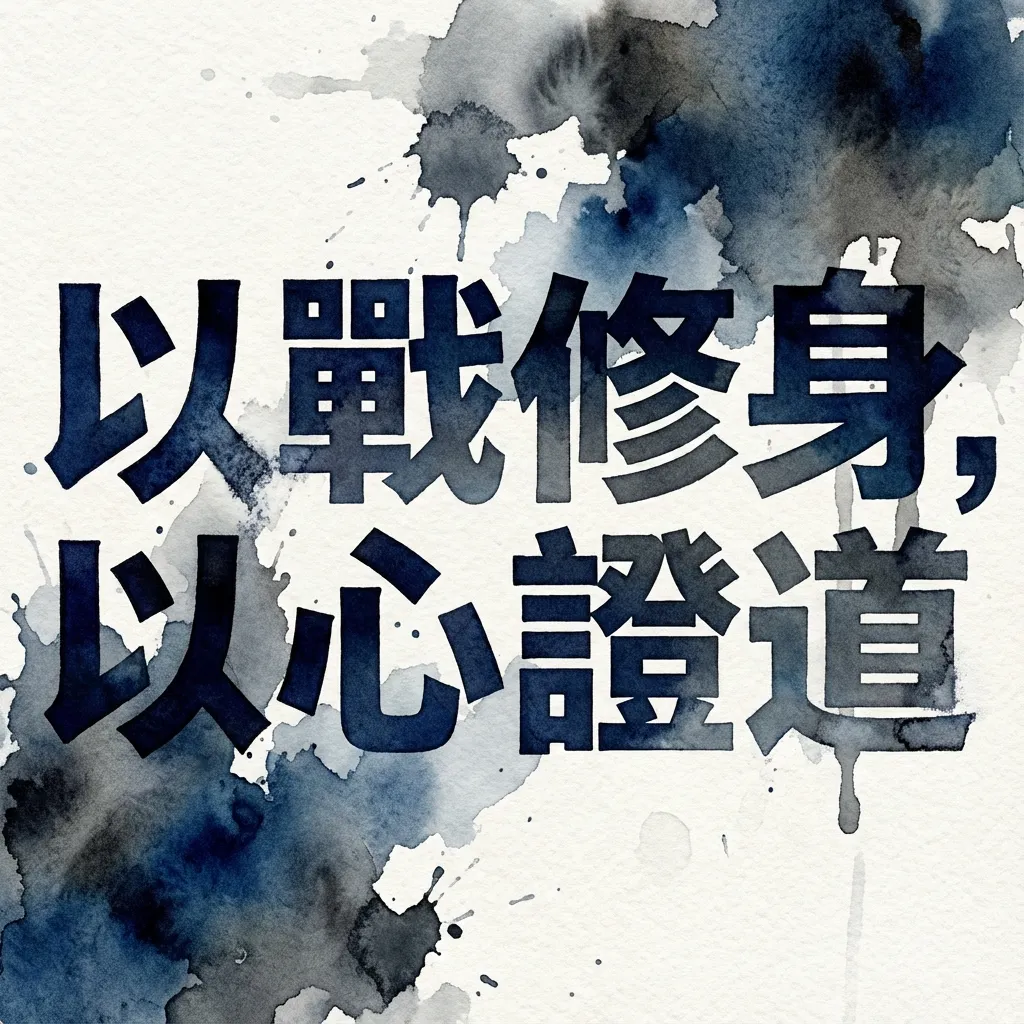 現代水墨字藝:以戰修身,以心證道