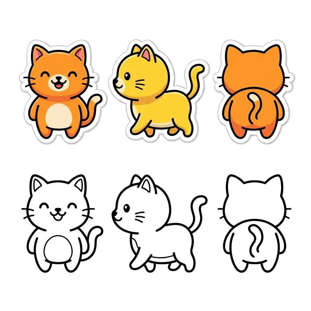 Q版貓咪貼圖IP展示