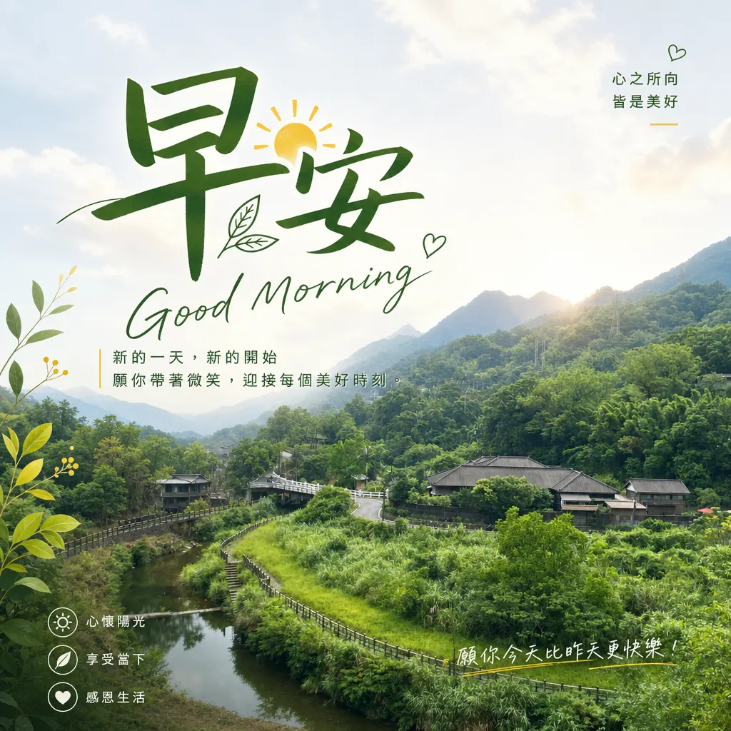 晨曦山莊：溫暖早安問好與自然美景