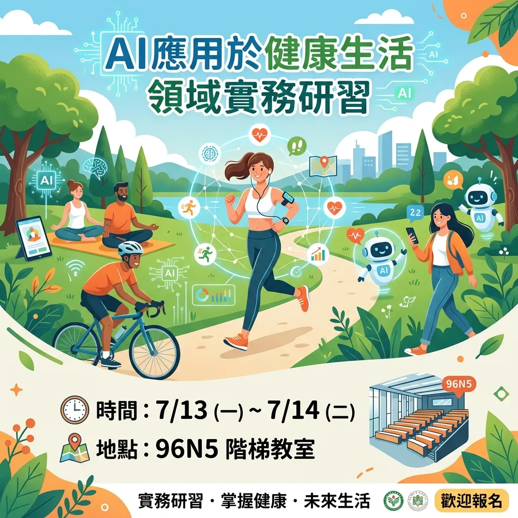 中信科大-01473智慧科技與健康律動:AI應用於健康生活實務研習海報