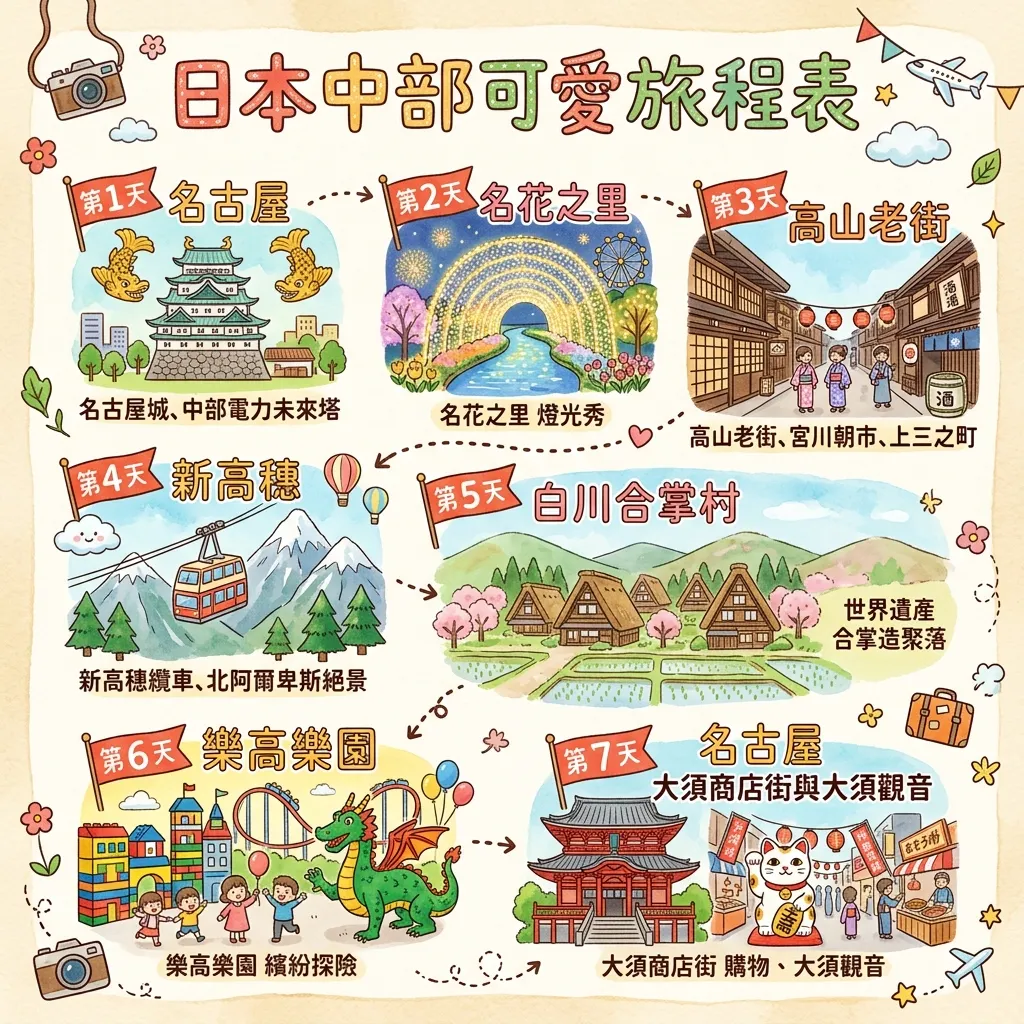 中信科大01906日本名古屋七日旅遊行程表