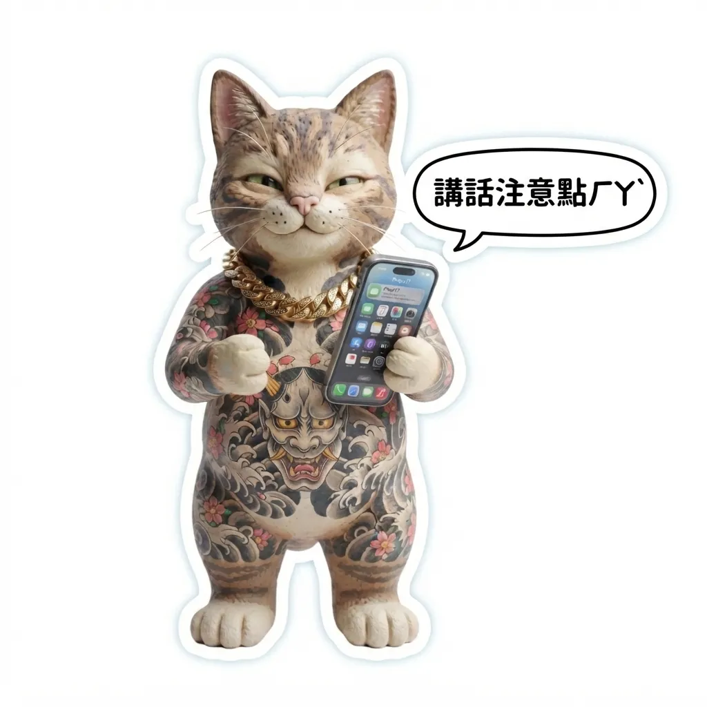 霸氣大哥貓語錄:講話注意點ㄏㄚˋ