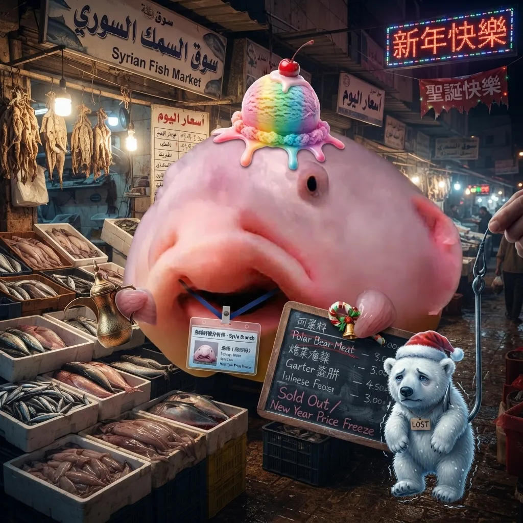敘利亞魚場的卑鄙時價分析師:水滴魚怪獸的聖誕新年祝禱