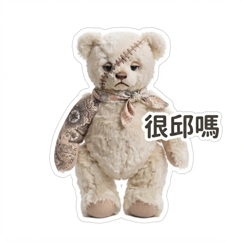 傷痕刺青熊:厭世無語的日常貼圖