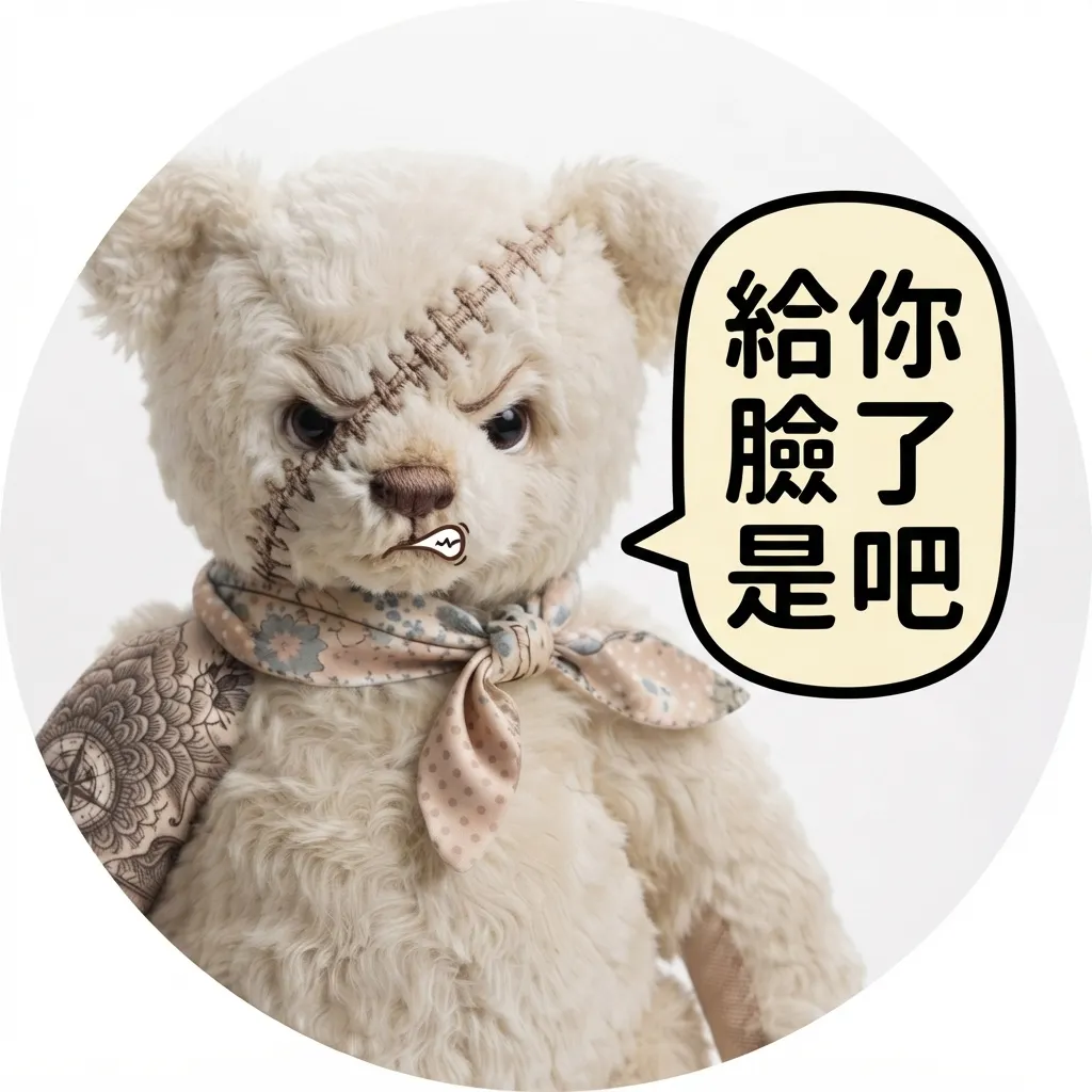 霸氣泰迪熊反差表情貼圖:給你臉了是吧