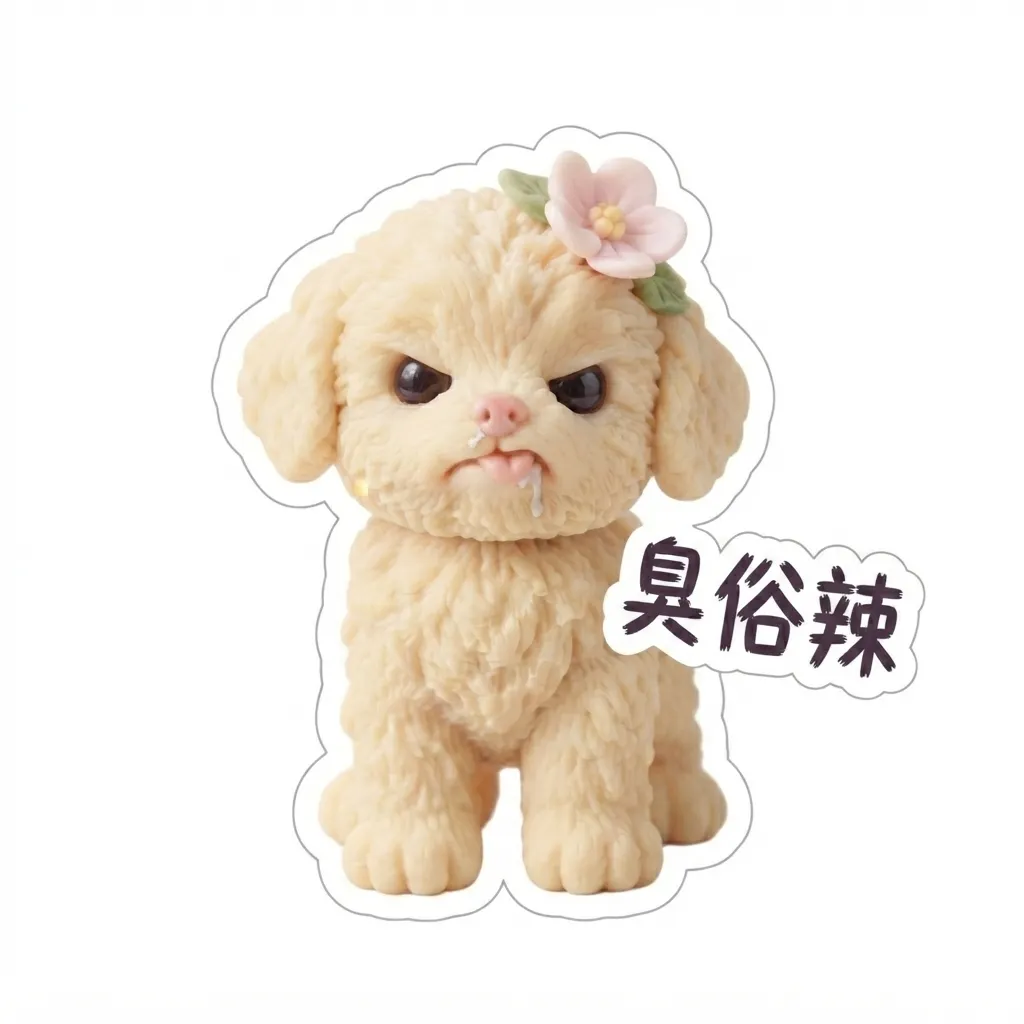 超不耐煩的嗆辣奶油貴賓狗 LINE 貼圖
