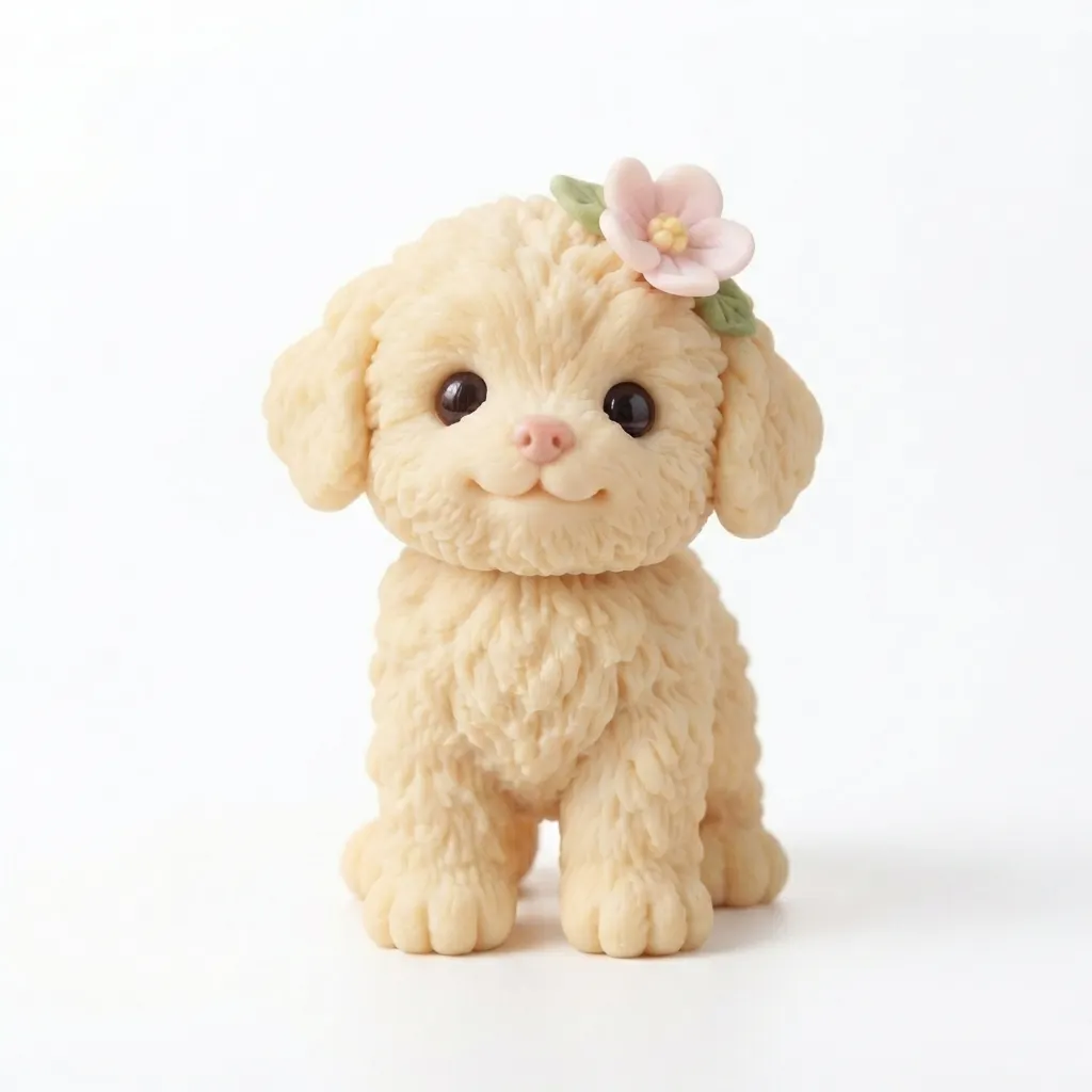 花語小萌犬:圓潤可愛的療癒系立體玩偶