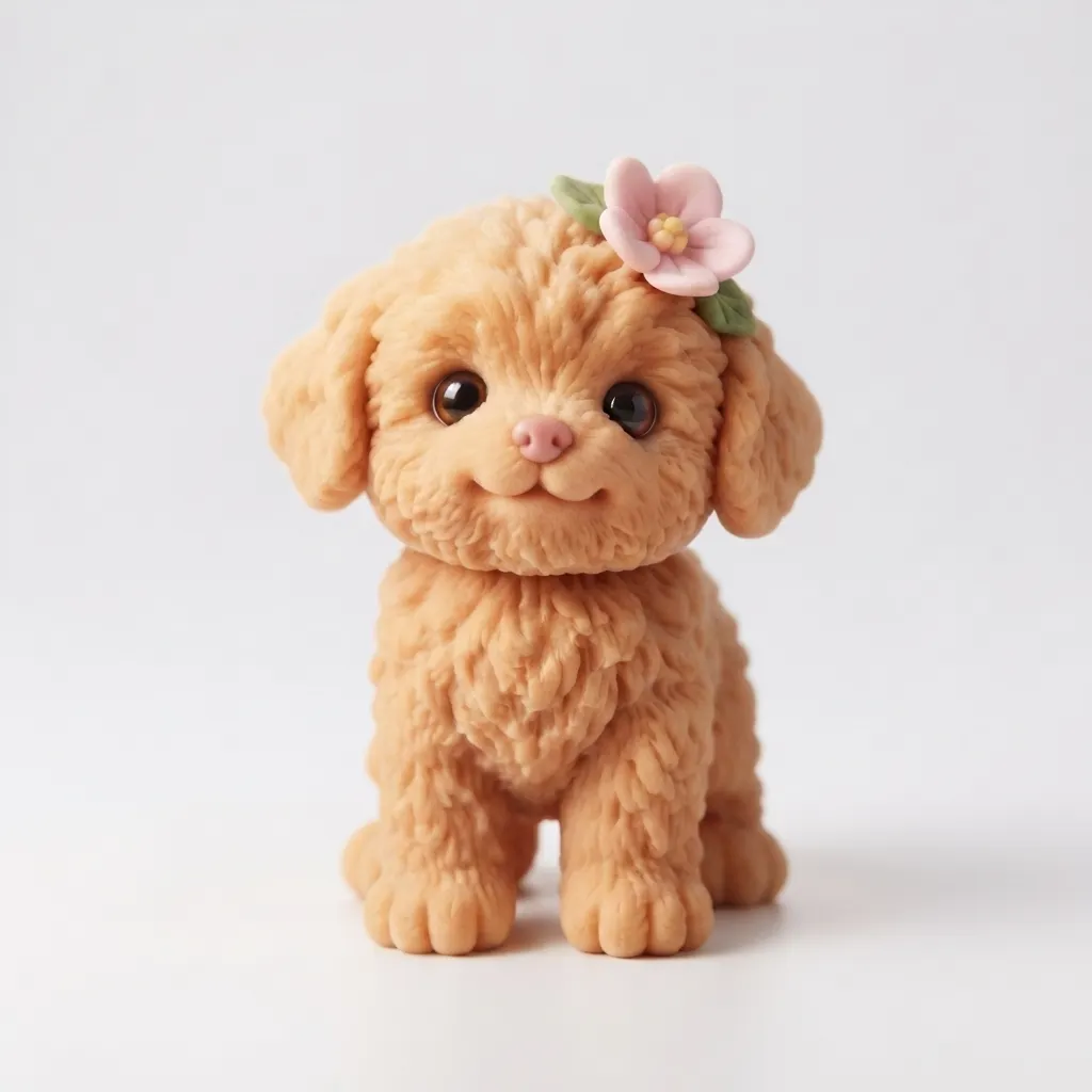 暖心萌犬:皮克斯風格的粉嫩泰迪狗狗