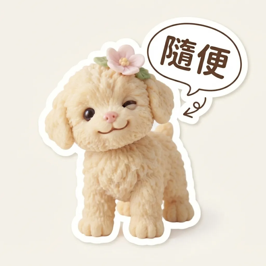 療癒系紅貴賓貼圖:俏皮說隨便