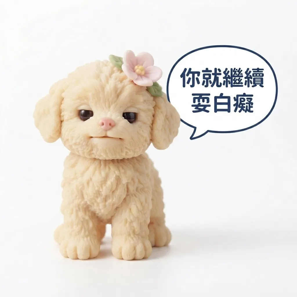 厭世貴賓犬:你就繼續耍白癡 LINE 貼圖系列