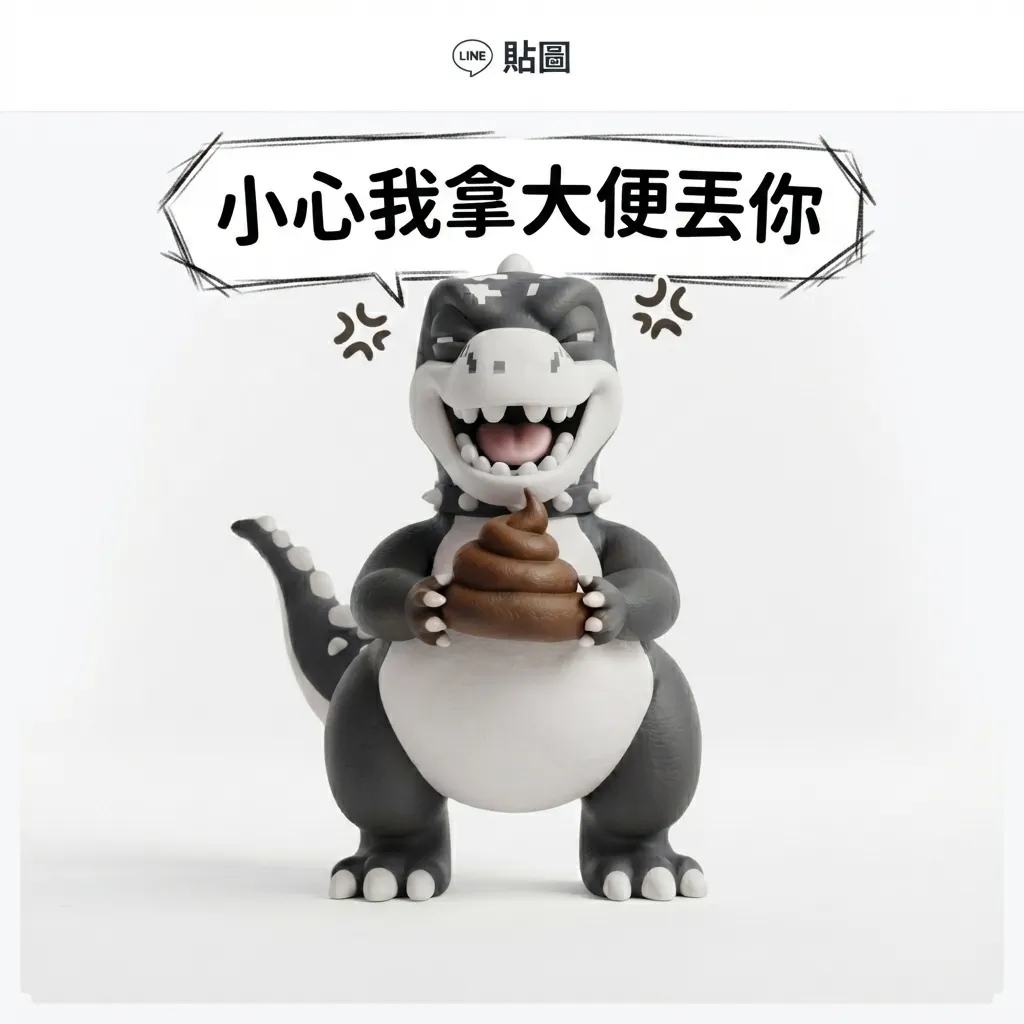 暴怒小恐龍的最後通牒:小心我拿大便丟你