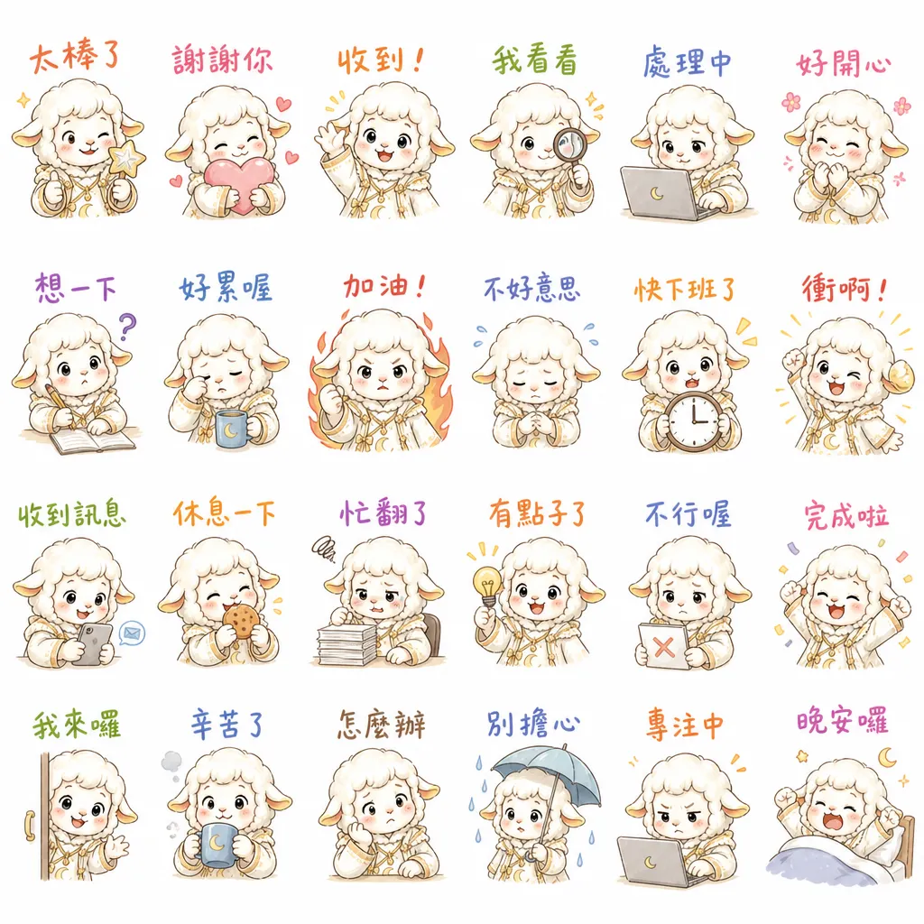 小羊可愛表情包
