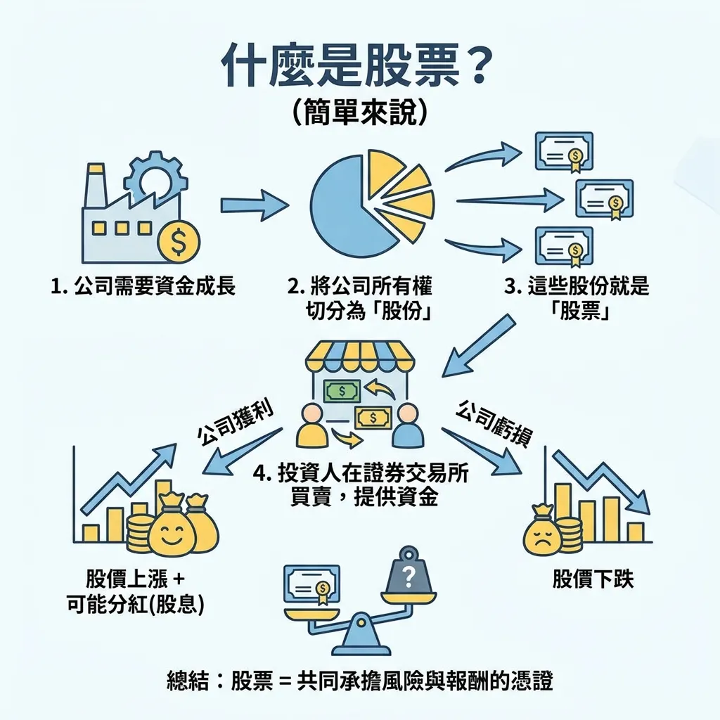 新手必看！一分鐘搞懂什麼是股票：核心概念圖解