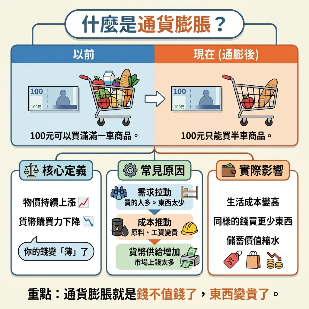 一分鐘看懂通貨膨脹:購買力下降的視覺百科