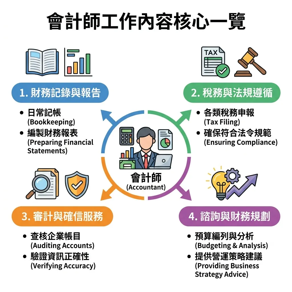 專業會計師工作核心職責圖解
