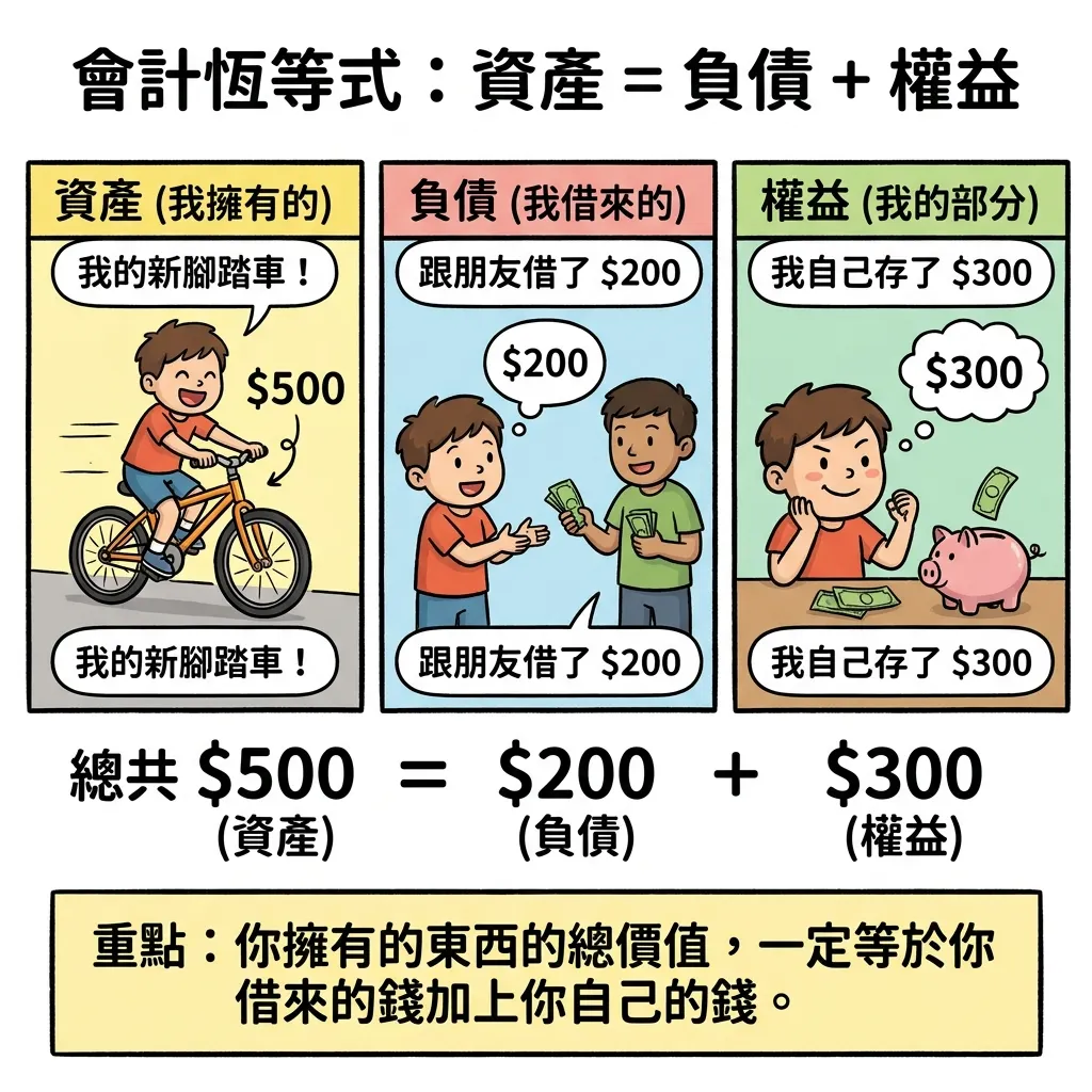 輕鬆學會計:會計恆等式