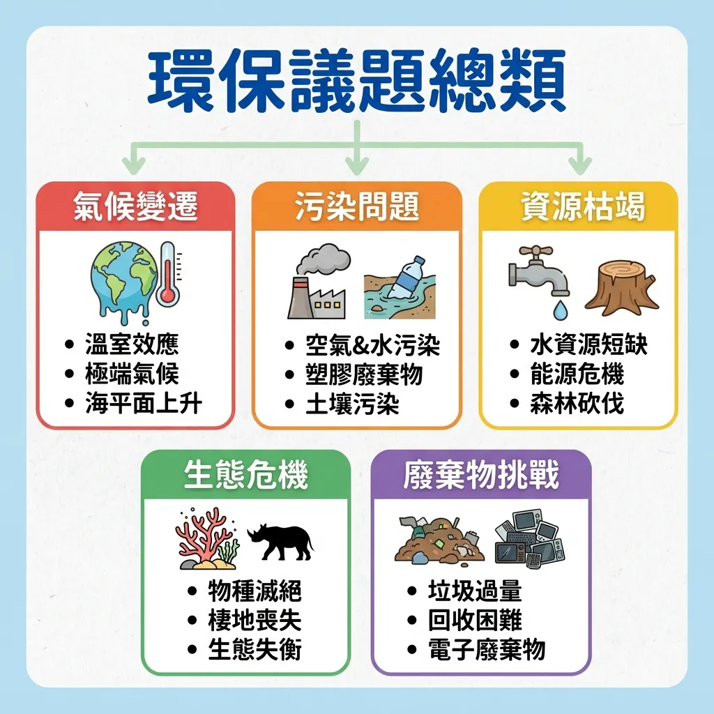 環境保護議題分類懶人包：守護地球的五大挑戰