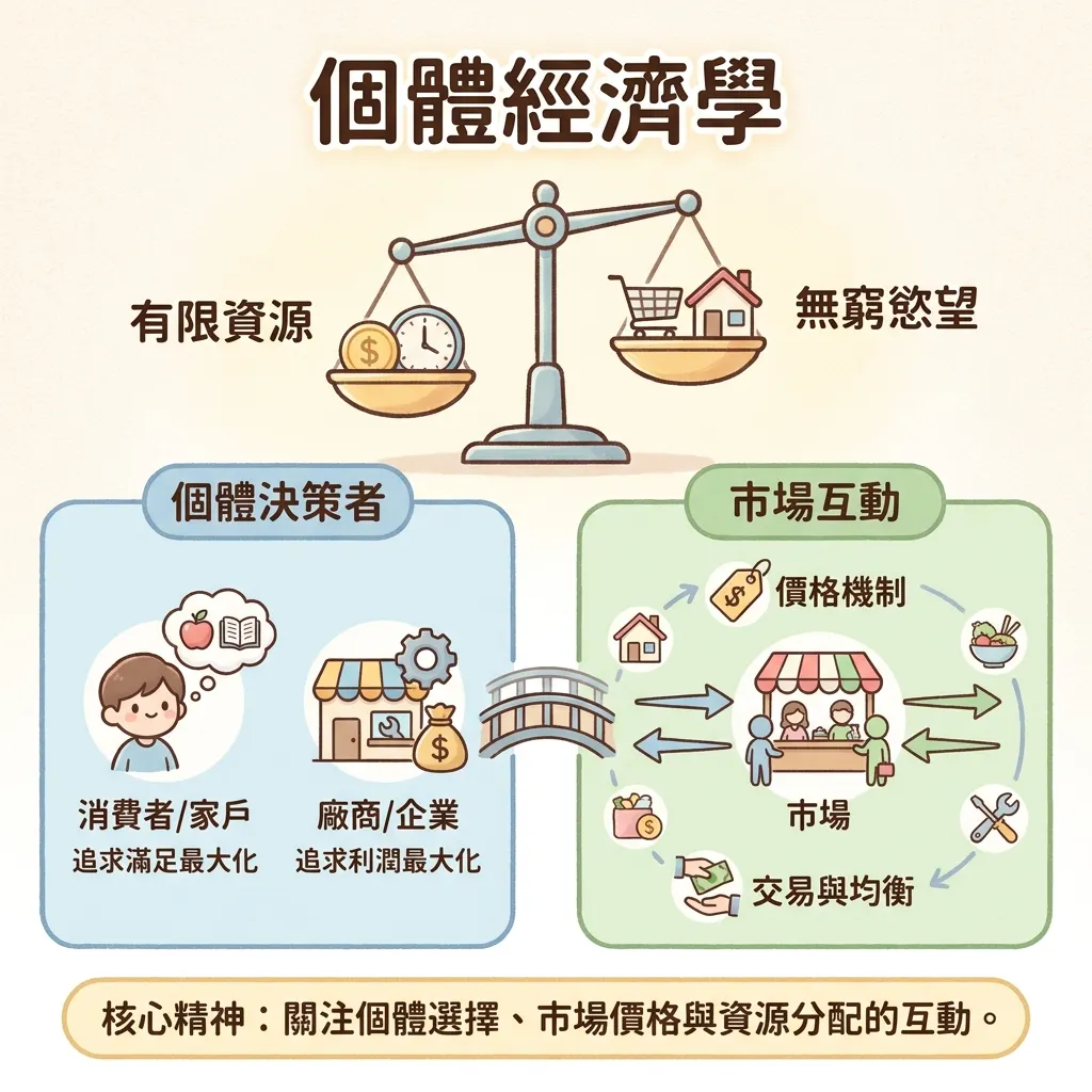 輕鬆看懂個體經濟學：資源與決策的互動圖解