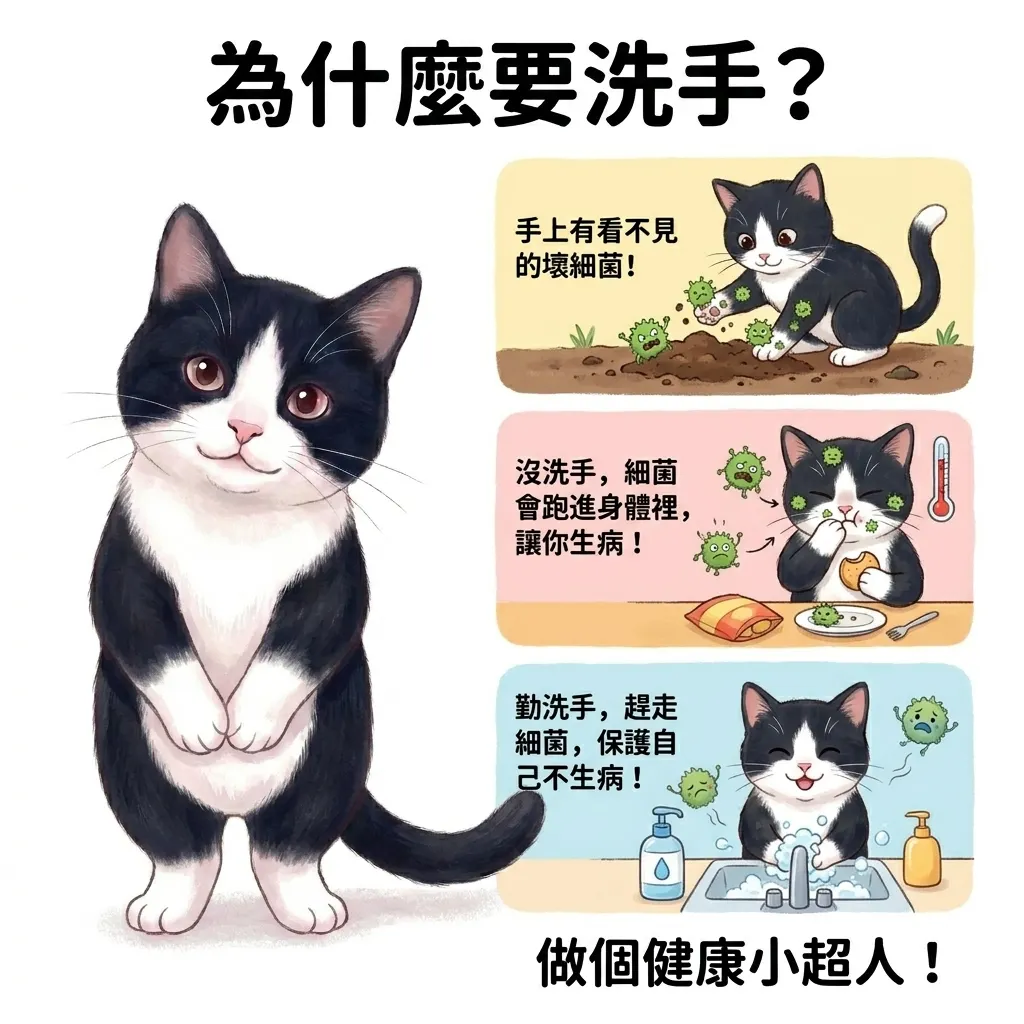 南台科大幼保系4B2I0914 - 黑白小貓的衛教課：為什麼要洗手？